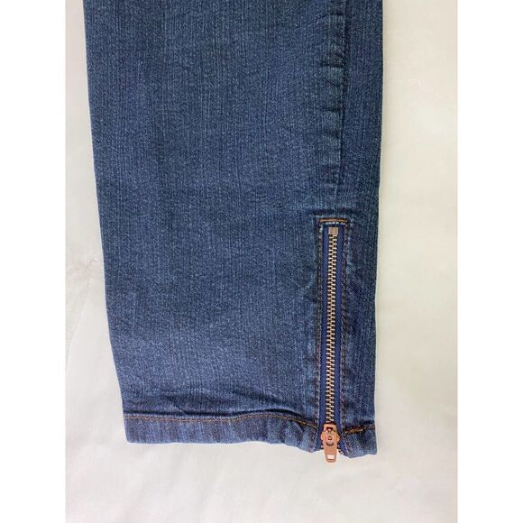 Eileen Fisher Organic Cotton Jeans Mid-Rise Zipper P1210M Cut 1027859 -- Sz 10 - Picture 8 of 11